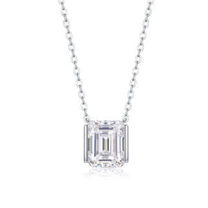 The Brilliance In A Small Space - A Fashionable Jewelry Pendant Set With Moissanite S925 Sterling Silver And Platinum-plated Diamond, Moissanite Silver Jewelry